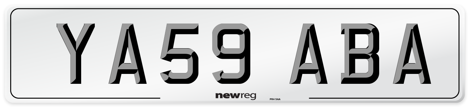 YA59 ABA Number Plate from New Reg